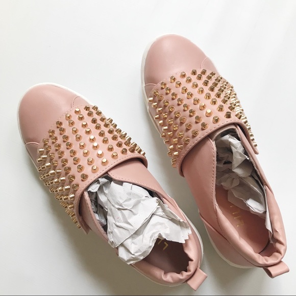 Liliana Dusty Pink Stud Sneakers - Picture 7 of 8